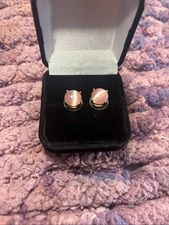 kate spade Jewelry - kate spade Pink Cat's Eye Gold-Setting Stud Earrings
